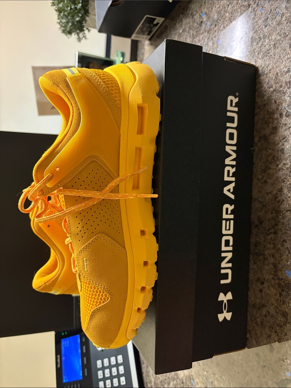 Under Armour Kids' Bright Yellow Athletic Sneakers